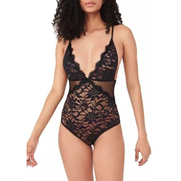 Free People Speed Date Bodysuit Black Size S FP NWT - Picture 3 of 5
